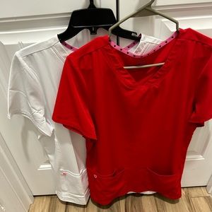 Heart Soul Scrub Tops XL NWOT